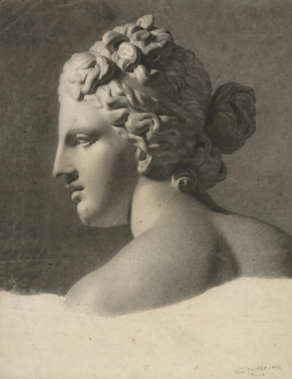 Study of a Plaster Cast (a la bosse), by Frederic Millet, 1806