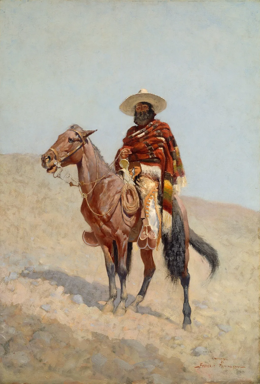 A Mexican Vaquero, by Frederic Remington, oil, 1896