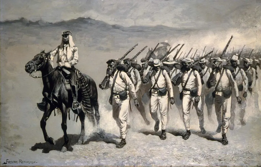 Mexican Infantry "On the March", by Frederic Remington
