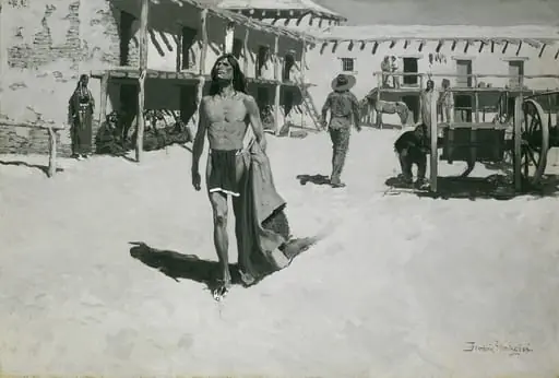Nothing But Cheerful Looks Followed the Bat, by Frederic Remington