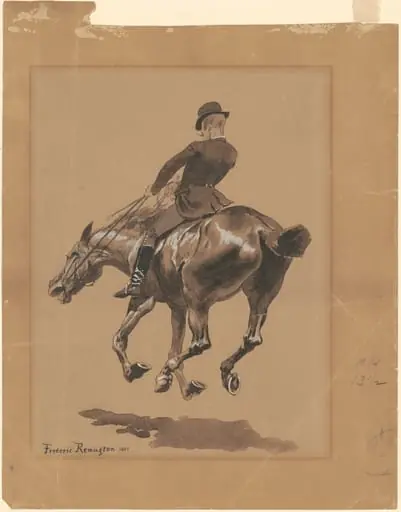 On the Bridle Path, Central Park, New York, by Frederic Remington