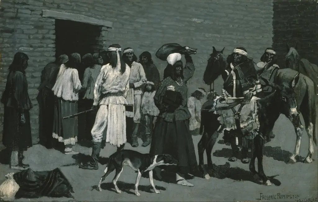 Pueblo Indian Village, by Frederic Remington