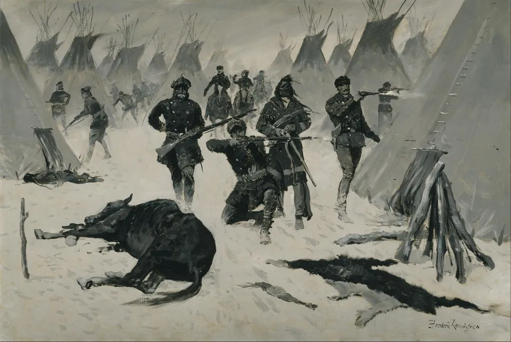 The Defeat of Crazy Horse, by Frederic Remington, oil, 1901