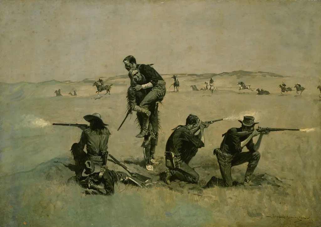 The Last Stand, by Frederic Remington, oil, 1898