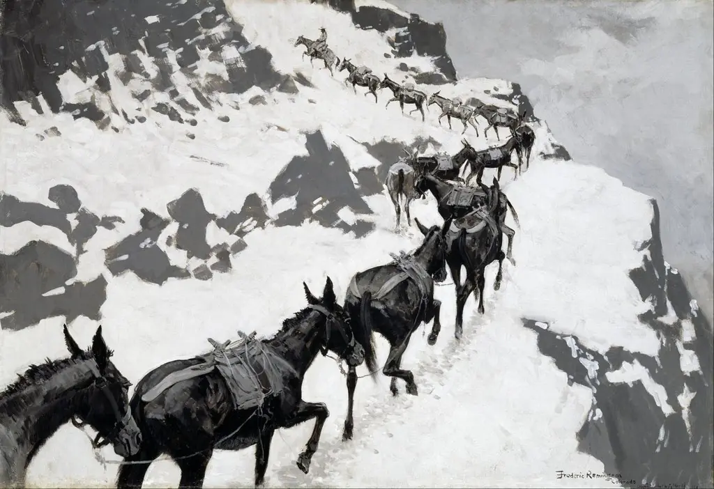 The Mule Pack, by Frederic Remington