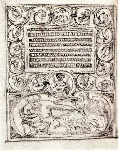 Schiță revers plachetă, by Frederic Storck