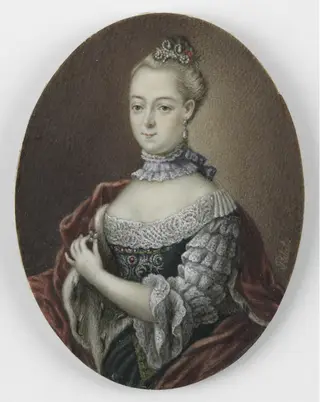 Frederica Carolina van Brandenburg (1735-91). Dochter van hertog Franz Josias van Saksen Coburg Saalfeld
