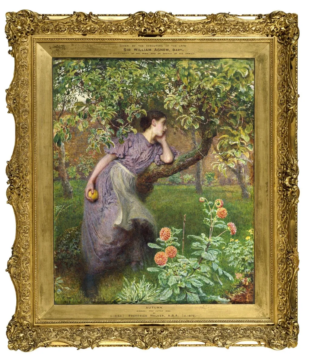 Autumn, by Frederick ARA Walker, watercolor, 1865