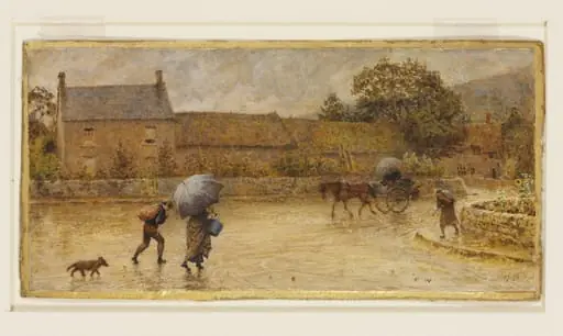 Rainy day at Bisham, Berks., by Frederick ARA Walker
