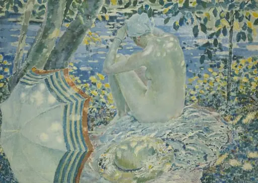 On the Bank, by Frederick Carl Frieseke