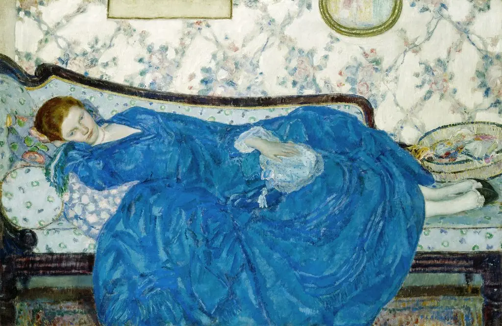 The Blue Gown, by Frederick Carl Frieseke