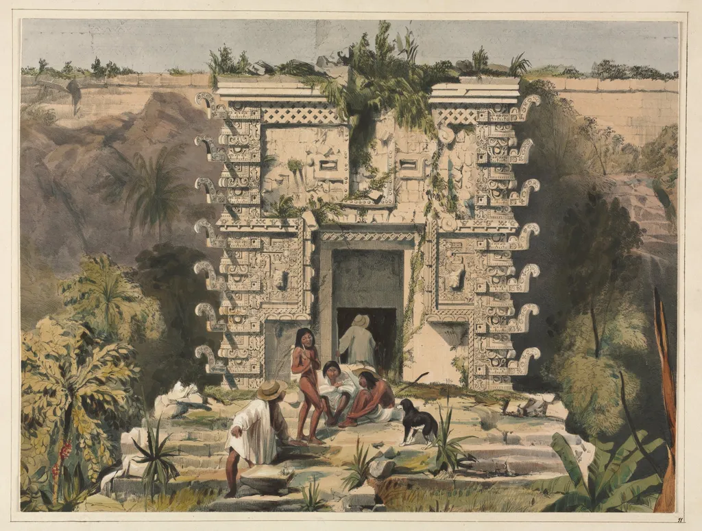 Gateway of the Great Teocallis, Uxmal, by Frederick Catherwood, 1836