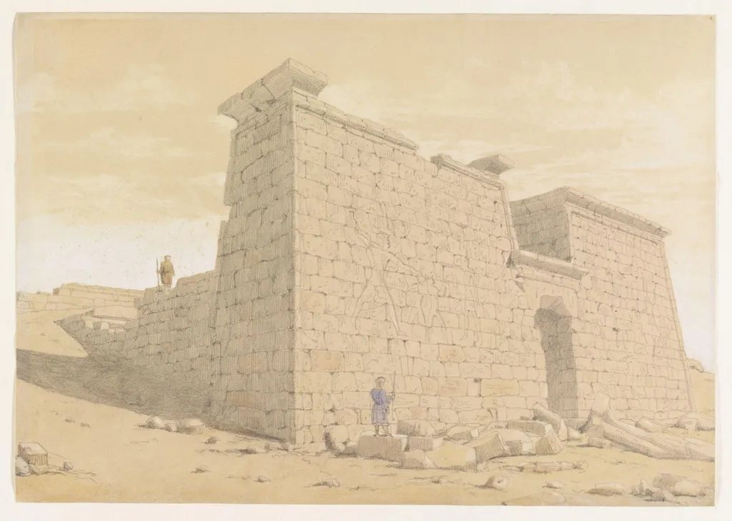 Temple of Sabooa - Nubia, by Frederick Catherwood, watercolor, 1824