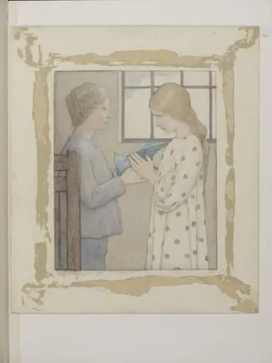 The Blue Bird about to fly, by Frederick Cayley Robinson