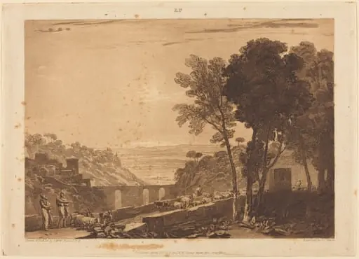 The Bridge and Goats, by Frederick Christian Lewis I