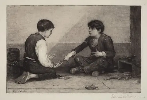 The Mora Players, by Frederick Dielman