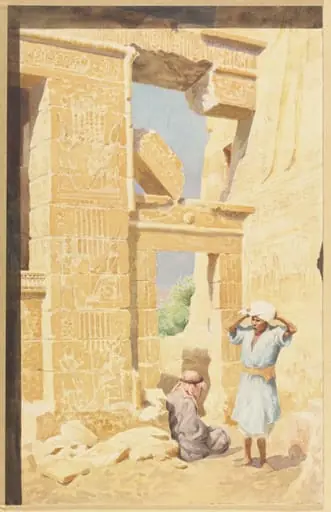 A Doorway at Philae, by Frederick Forbes Ogilvie