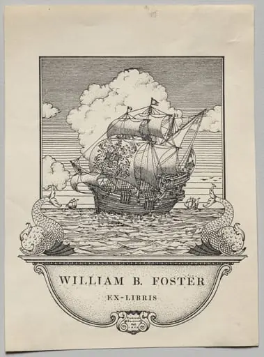 Bookplate: William B. Foster, by Frederick Garrison Hall