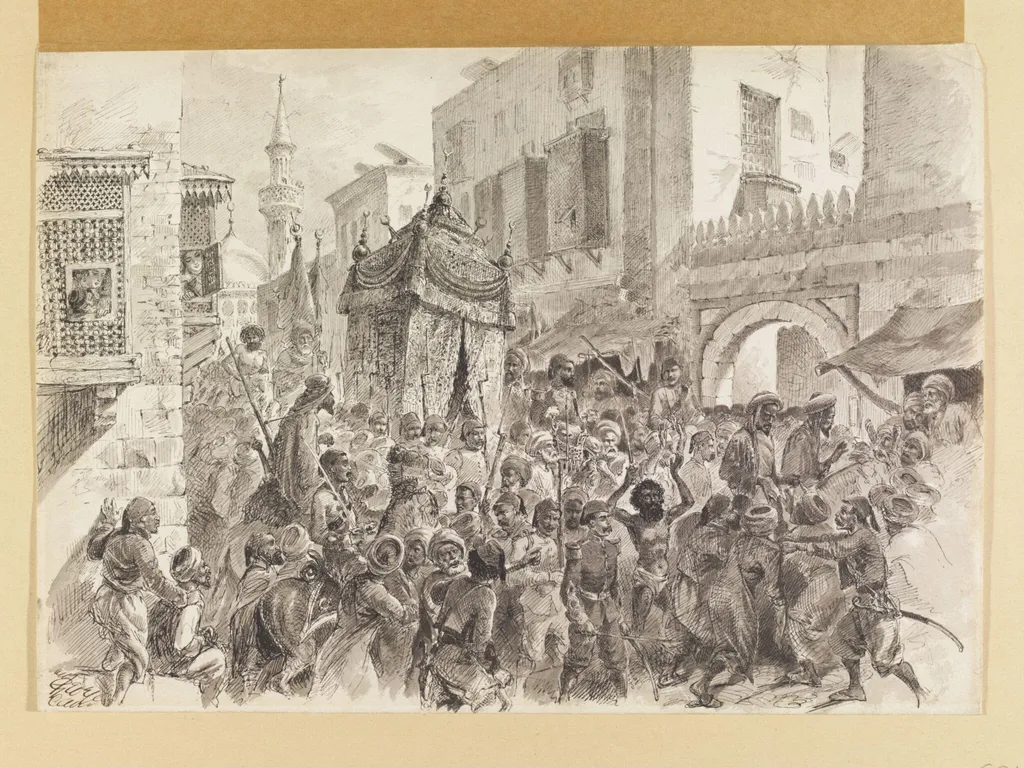 Return of the Mahmal from Mecca, by Frederick George, 1865