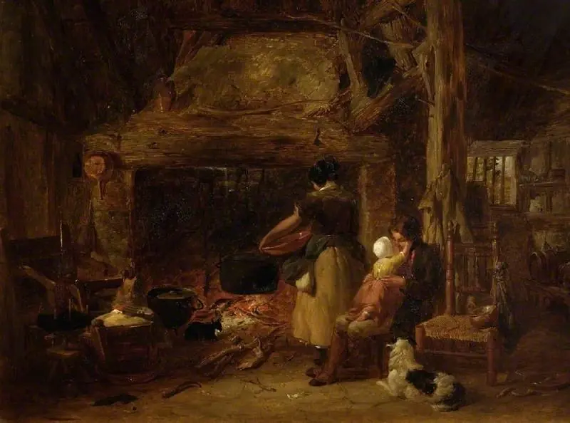 Cottage interior, by Frederick Goodall