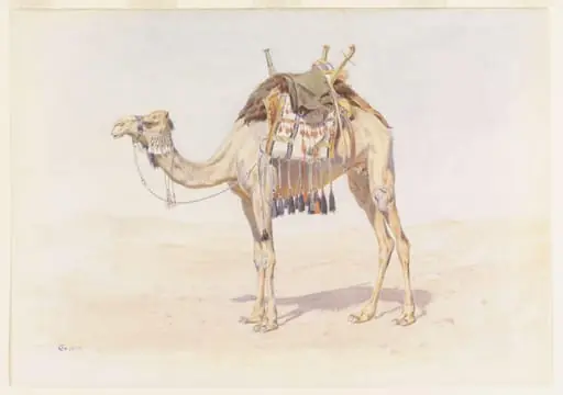 Female Riding Camel, by Frederick Goodall