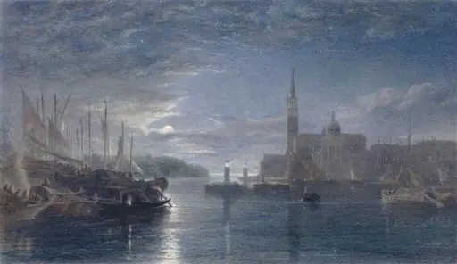 Island and church of S. Giorgio Maggiore, Venice, by Frederick Goodall