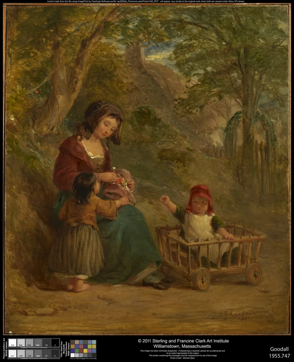 Mother and Children, by Frederick Goodall, oil, 1851