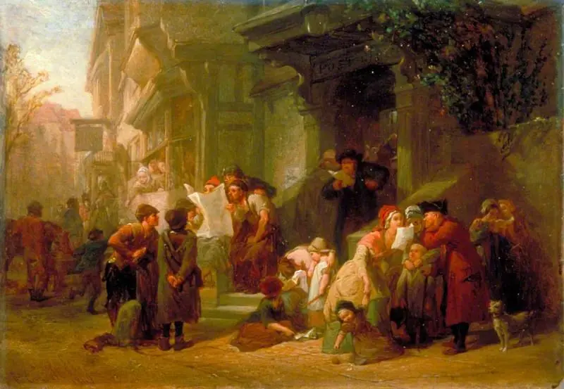 The Village Post Office, by Frederick Goodall