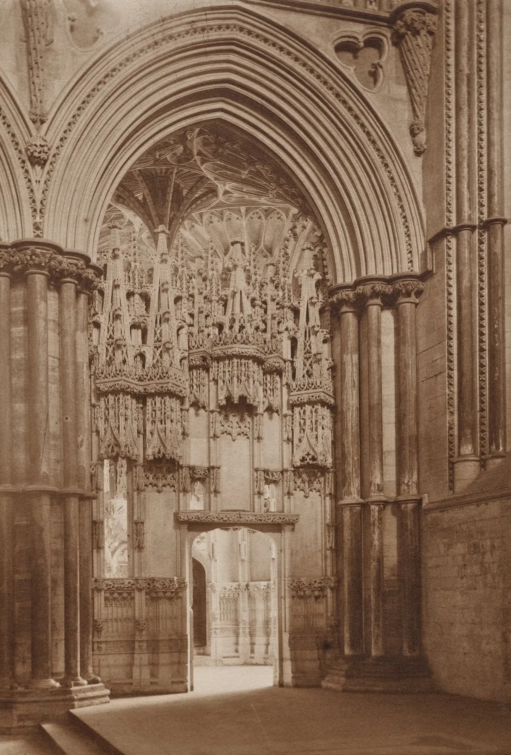 Bishop Alcock's Chapel from Reho-Choir, Ely Cathedral, by Frederick H. Evans, 1897