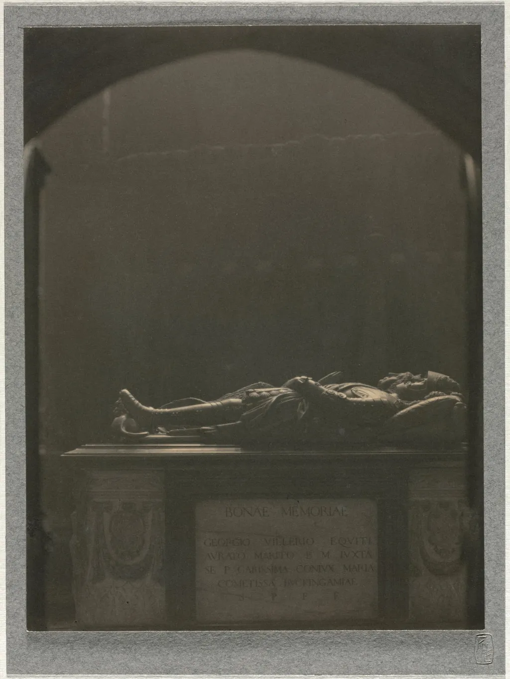 Westminster Abbey, Tomb of Sir Georges Villiers (d. 1605), by Frederick H. Evans, 1900