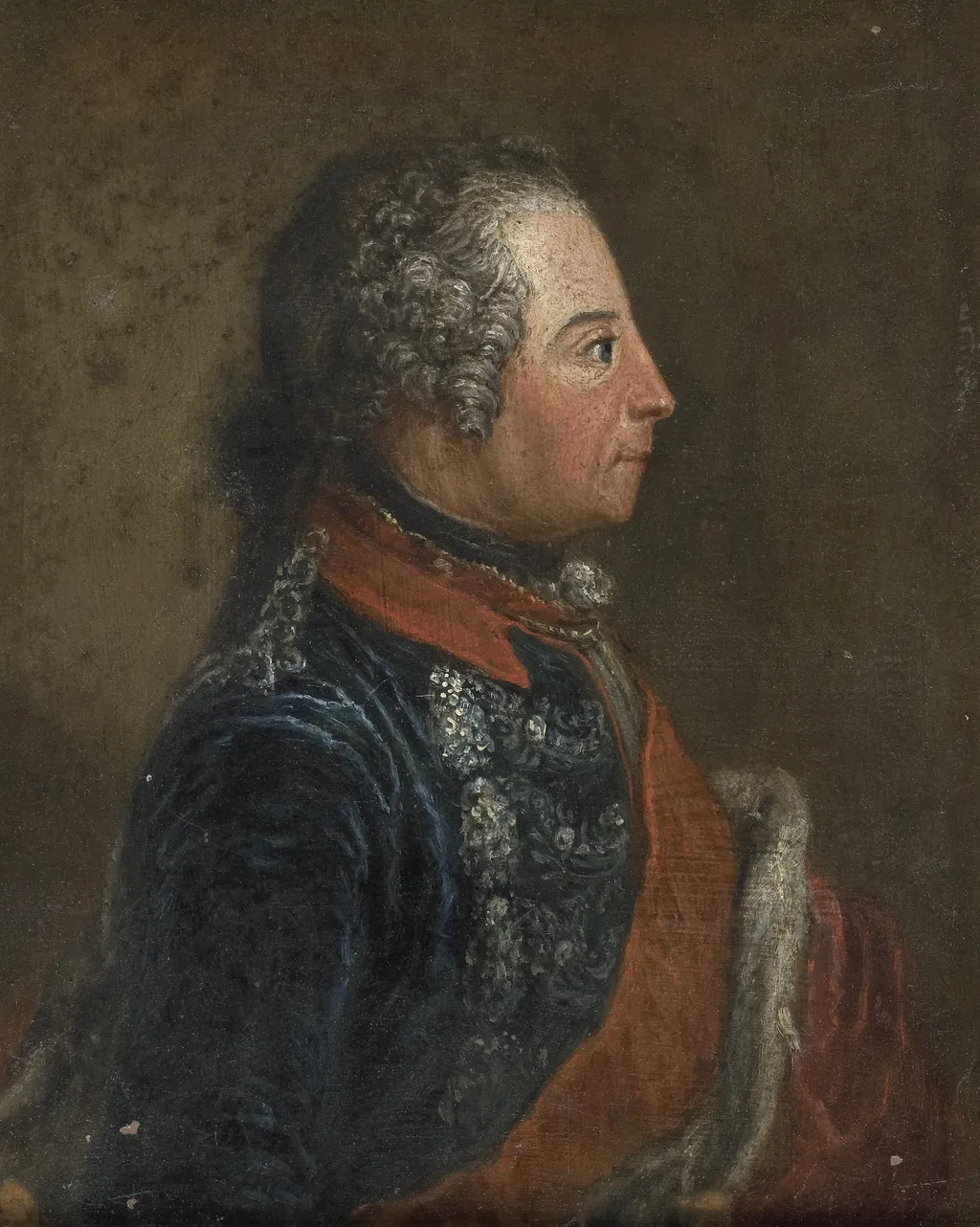Frederick II the Great (1713-86), king of Prussia, oil, 1750