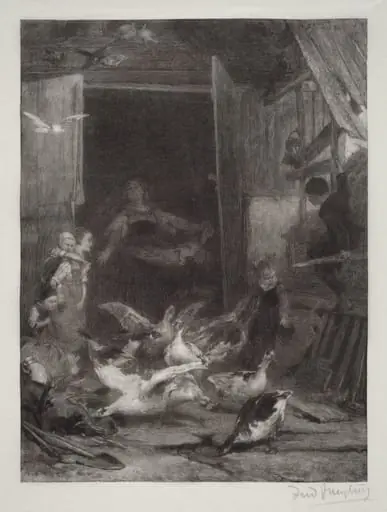 Untitled (Farm Scene), by Frederick Juengling