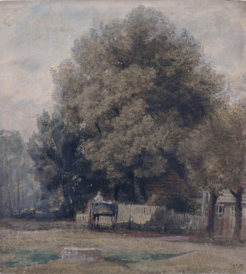 Forty Hill, Enfield, by Frederick Lewis, watercolor, 1815