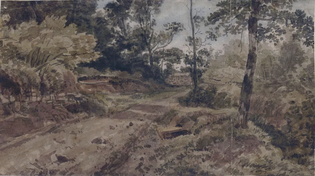 View at Cheshunt, Hertfordshire, by Frederick Lewis, watercolor, 1815