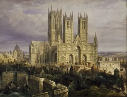 Lincoln Cathedral from the North-West, by Frederick Mackenzie