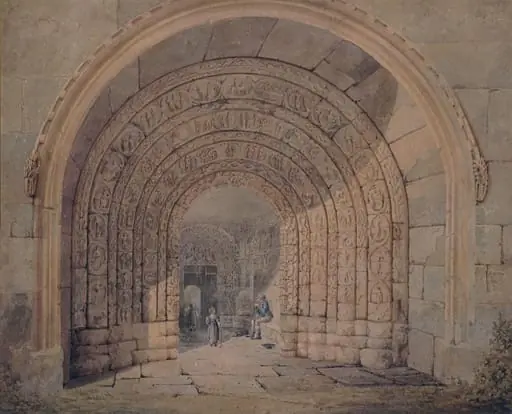 The South Doorway of Malmesbury Abbey Church, by Frederick Mackenzie
