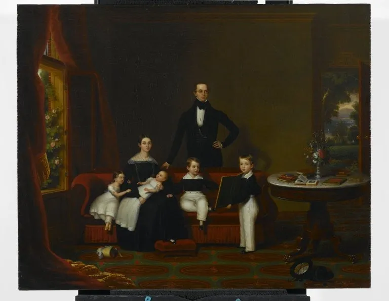 Family Group, by Frederick R. Spencer, oil, 1840