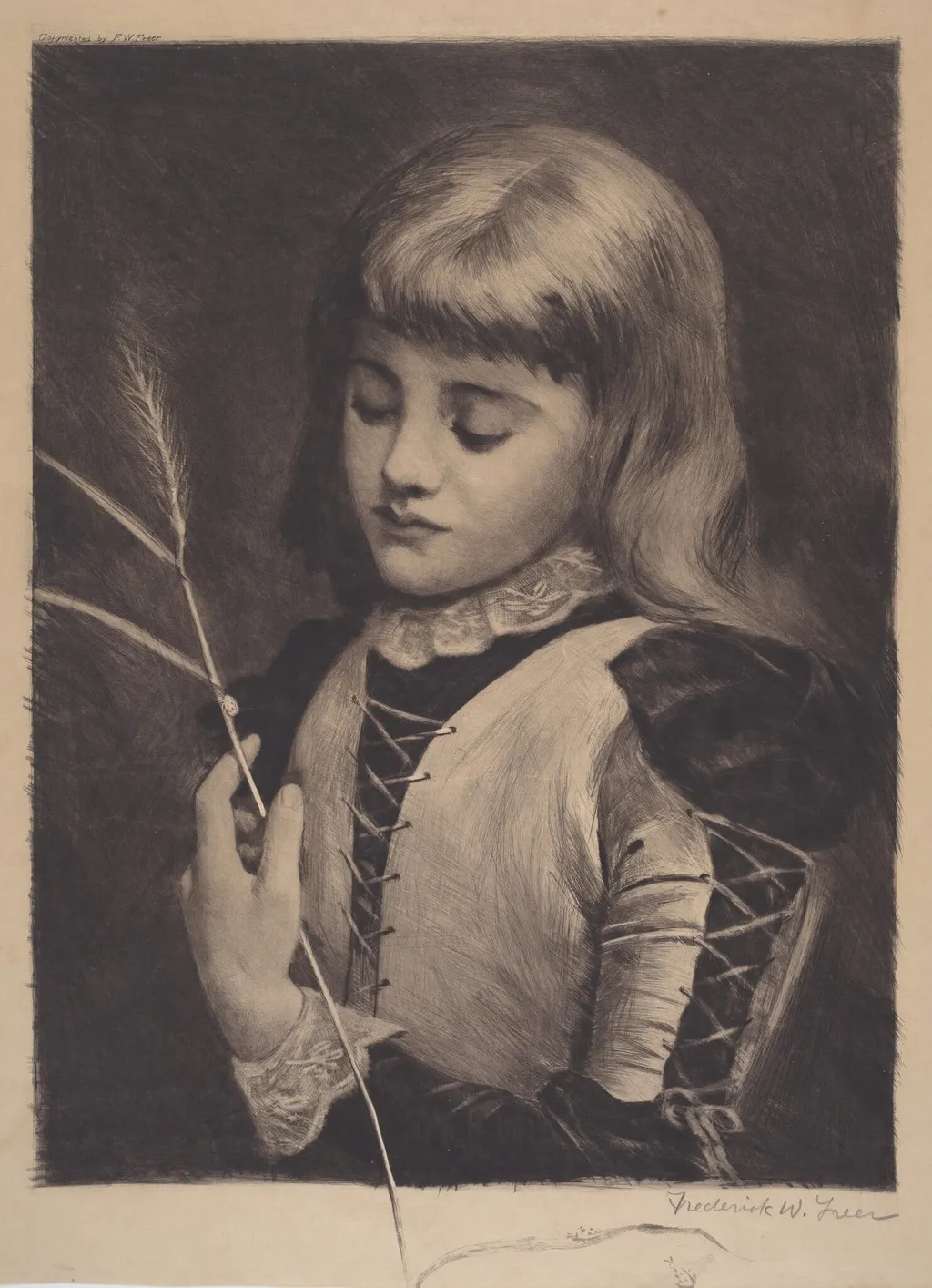 Lady Bug, by Frederick W. Freer, ink, 1887