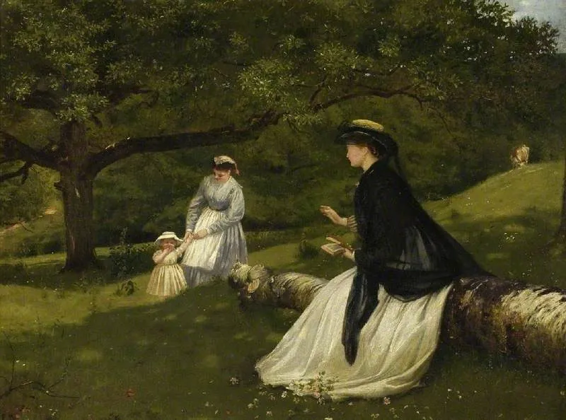 The Introduction, by Frederick Walker, oil, 1862