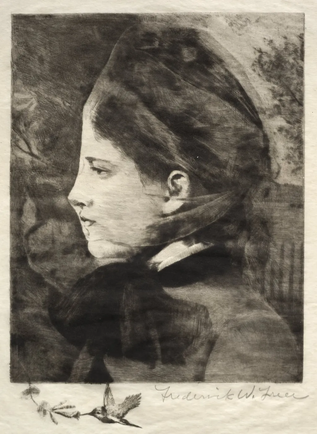 Head of a Woman, by Frederick Warren Freer, 1890