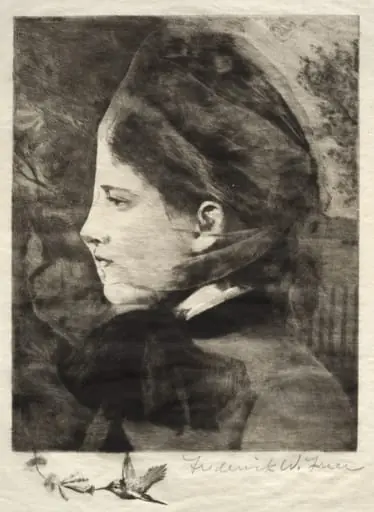 Head of a Woman, by Frederick Warren Freer