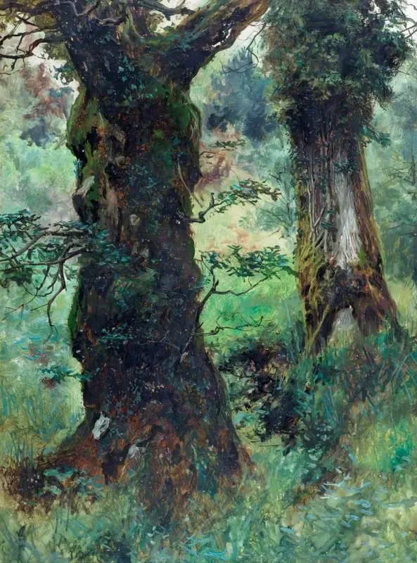 Two Trees: Beddgelert Village, by Frederick William Hayes