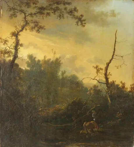 Landscape with figures, by Frederik de Moucheron