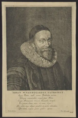 Portrait of Johannes Wttenbogaert, Remonstrant minister, by Frederik de Wit, 1620
