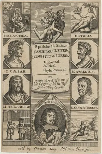 Title Page to Epistolae Hoephanae, by James Howel, by Frederik Hendrik van den Hove
