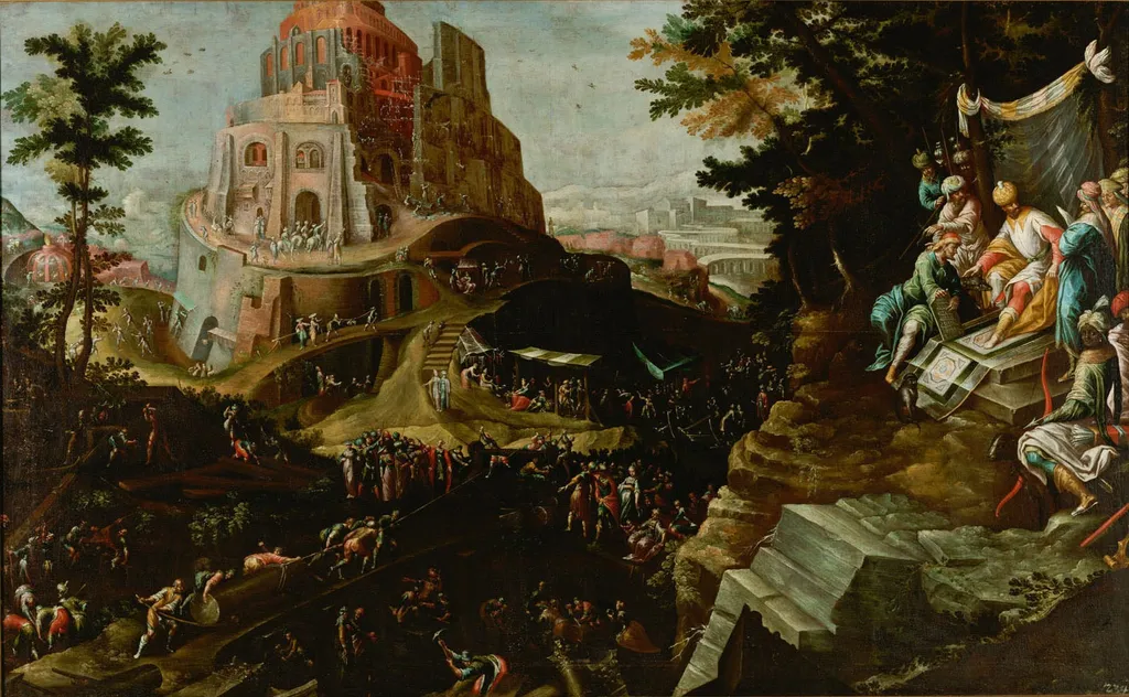 The Construction of the Tower of Babel, by Frederik van Valckenborch, oil, 1600