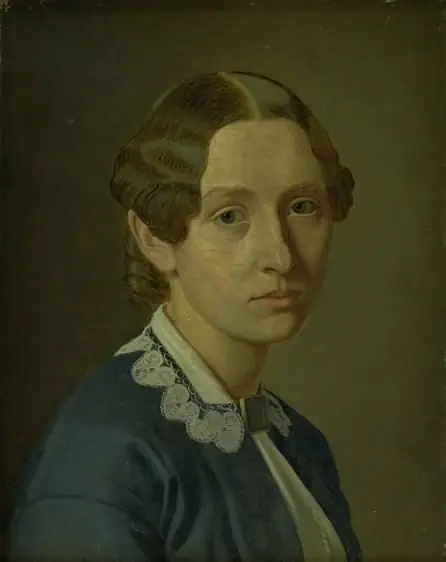 Thomasine Ludvigne Vermehren, f. Grüner, kunstnerens hustru, by Frederik Vermehren