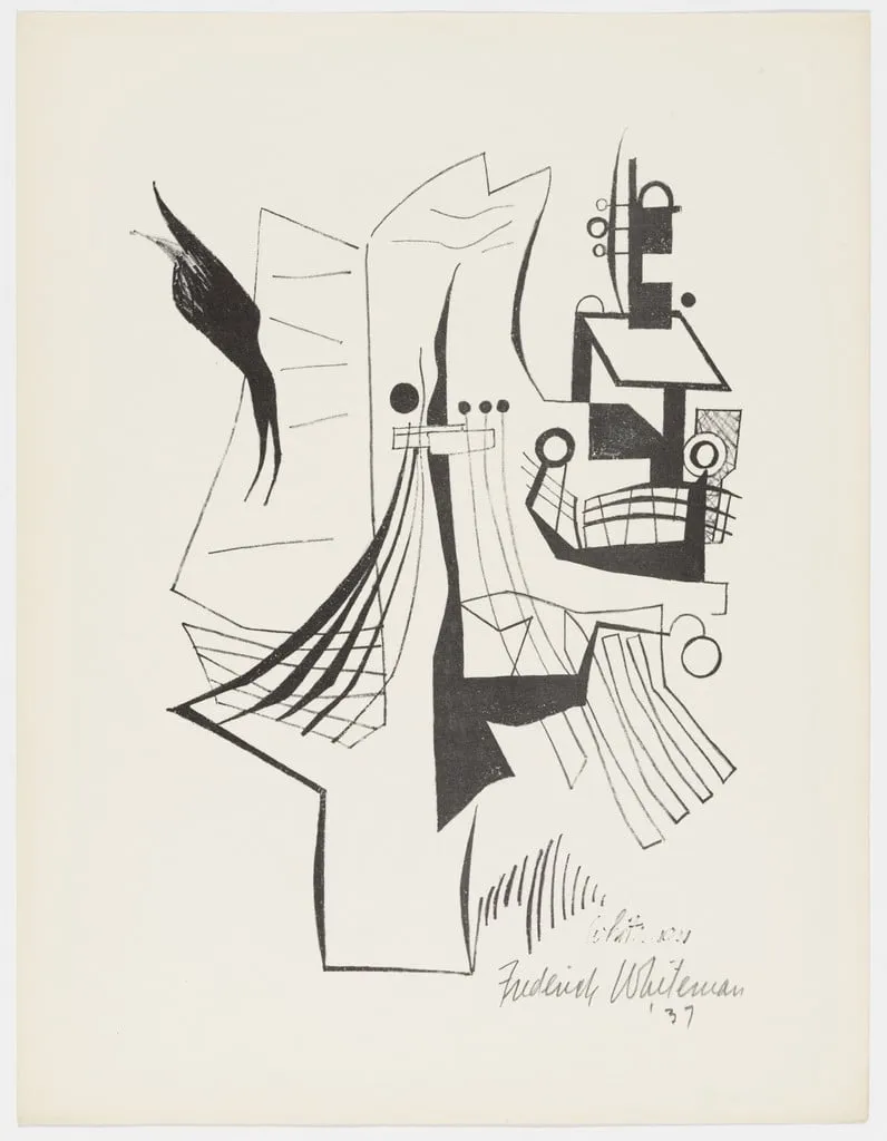Untitled, by Fredrick J. Whiteman, ink, 1937