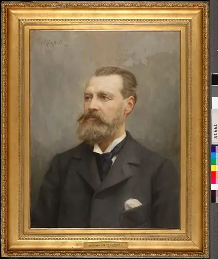 Arkkitehti Theodor Deckerin muotokuva, by Fredrik Ahlstedt