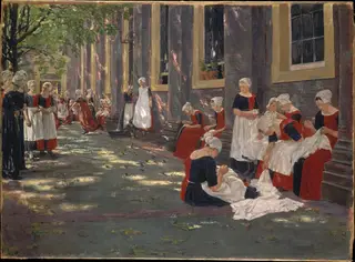 Free Period in the Amsterdam Orphanage, by Max Liebermann